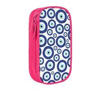 NBHDZENGW Evil Eyes Large Capacity Double Layer Pencil Case,Custom Printed Durable Polyester Organizer for School, Office, Travel, Art Supplies Makeup