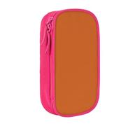 NBHDZENGW Fire Brick Red Large Capacity Double Layer Pencil Case,Custom Printed Durable Polyester Organizer for School, Office, Travel, Art Supplies Makeup