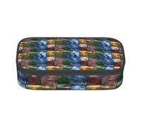 NBHDZENGW Four Season Tree Large Capacity Pencil Case,Multi-Compartment Stationery Toiletry Bag for School,Office,Travel-Durable Polyester (Stylish Printed Design)