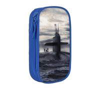 NBHDZENGW Giant Nuclear Ship Large Capacity Double Layer Pencil Case,Custom Printed Durable Polyester Organizer for School, Office, Travel, Art Supplies Makeup