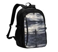 NBHDZENGW Giant Nuclear Ship Multi-Functional Travel Laptop Backpack With Usb-Charging Port, Large Capacity 12-Pocket Daypack With Anti-Theft Hidden Pocket