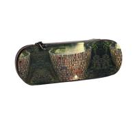 NBHDZENGW Library Bookshelf Book Hard Shell Pencil Case,Premium Pu Leather Eco-Friendly Plastic Box with Velvet Interior Multi-Purpose Pencil Bag