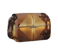 NBHDZENGW Louvre Museum in Paris Flip Top Double Layer Pencil Case-Large Capacity Premium Polyester Fabric,Full Print Design-Ideal for School,Travel