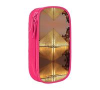 NBHDZENGW Louvre Museum in Paris Large Capacity Double Layer Pencil Case,Custom Printed Durable Polyester Organizer for School, Office, Travel, Art Supplies Makeup