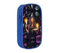 NBHDZENGW Magic Witch Witchcraft Bohemian Drawing Large Capacity Double Layer Pencil Case,Custom Printed Durable Polyester Organizer for School, Office, Travel, Art Supplies Makeup