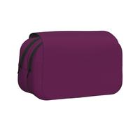 NBHDZENGW Morning Glory Purple Flip Top Double Layer Pencil Case-Large Capacity Premium Polyester Fabric,Full Print Design-Ideal for School,Travel