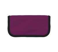 NBHDZENGW Morning Glory Purple Large Capacity Canvas Pencil Case,Print Black Border Contrasting Color Pencil Pouch with Double Zipper,Portable Multifunctional Stationery Bag