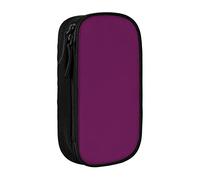 NBHDZENGW Morning Glory Purple Large Capacity Double Layer Pencil Case,Custom Printed Durable Polyester Organizer for School, Office, Travel, Art Supplies Makeup