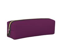 NBHDZENGW Morning Glory Purple Leather Pencil Case with Smooth Zipper,Stylish Durable Zippered Pouch for School,Office,Travel-Lightweight Full Print Stationery Holder