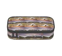 NBHDZENGW Picturesque Mountain Large Capacity Pencil Case,Multi-Compartment Stationery Toiletry Bag for School,Office,Travel-Durable Polyester (Stylish Printed Design)