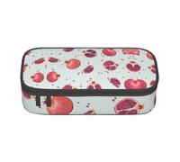 NBHDZENGW Pomegranate Pattern Large Capacity Pencil Case,Multi-Compartment Stationery Toiletry Bag for School,Office,Travel-Durable Polyester (Stylish Printed Design)