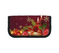 NBHDZENGW Present Box Large Capacity Canvas Pencil Case,Print Black Border Contrasting Color Pencil Pouch with Double Zipper,Portable Multifunctional Stationery Bag