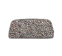 NBHDZENGW Stones All Over The Ground Cute Leather Pencil Case with Smooth Zipper,Stylish Durable Pouch for School,Office,Travel-Lightweight Full Print Stationery Holder