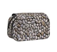 NBHDZENGW Stones All Over The Ground Flip Top Double Layer Pencil Case-Large Capacity Premium Polyester Fabric,Full Print Design-Ideal for School,Travel