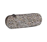 NBHDZENGW Stones All Over The Ground Hard Shell Pencil Case,Premium Pu Leather Eco-Friendly Plastic Box with Velvet Interior Multi-Purpose Pencil Bag