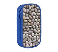 NBHDZENGW Stones All Over The Ground Large Capacity Double Layer Pencil Case,Custom Printed Durable Polyester Organizer for School, Office, Travel, Art Supplies Makeup
