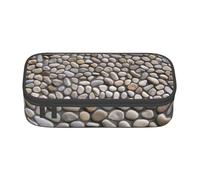 NBHDZENGW Stones All Over The Ground Large Capacity Pencil Case,Multi-Compartment Stationery Toiletry Bag for School,Office,Travel-Durable Polyester (Stylish Printed Design)