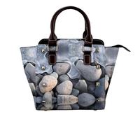 NBHDZENGW Stones Under Ice Genuine Leather Crossbody Satin Bag With Studs And All-Over Print,Adjustable Detachable Strap, Elegant Spacious Tote Purse For Women