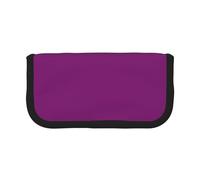 NBHDZENGW Wei Purple Large Capacity Canvas Pencil Case,Print Black Border Contrasting Color Pencil Pouch with Double Zipper,Portable Multifunctional Stationery Bag