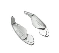 NBHGFF Car Steering Wheel Paddle Shift Extension for Jaguar for F-PACE for XFL 2016 2017 2pcs Car Paddle Shift Extender Paddle Shift Extender(Silver)