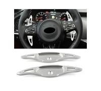 NBHGFF Steering Wheel Paddle Shifter Extension for Kia for Stinger for CK for K8 2018 2019 2020 1Pair Aluminum CarSteering Wheel Paddle Shifter Extension Shift(Silver)