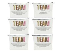 NBIAN Engineer Lawyer Chef Book Lover Tea Bestie Traitor Growth Human Sunshine Vet Therapist Mindset Noun Makeup Bag, 6 PCS Team, 10 x 6 inches