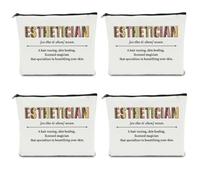 NBIAN Leaving Team chaos Coordinator Principal Different Maker Music Nail Tech Dancer Patience Bridesmaid Noun Makeup Bag, 4 Pcs Esthetician, 10 x 6 inches