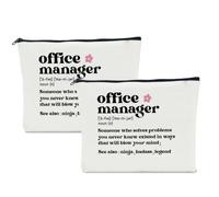 NBIAN Office Manager Gifts for Women Boss Gifts for Women Makeup Bag, 2 PCS Office Manager, 10 x 6 inches