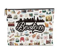 NBIAN Washington DC Dallas Philadelphia Seattle Bostons Houston SanFrancisco Themed Makeup Bag for Women Christmas, Bostons 1332, 10 x 6 inches