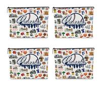 NBIAN Washington DC Dallas Philadelphia Seattle Bostons Houston SanFrancisco Themed Makeup Bag for Women Christmas, 4PCS Philadelphia 1337, 10 x 6 inches