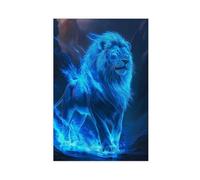 NBJHQIGF Blue Flame Lion (2) Canvas Poster Wall Art Decor Print Picture Paintings for Living Room Bedroom Decoration 20x30inch(50x75cm)