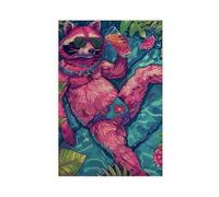 NBJHQIGF Drunk Racoon Poster Canvas Poster Bedroom Decor Landscape Office Room Decor Gift 08x12inch(20x30cm)