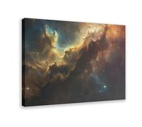 NBJHQIGF Interstellar Nebula Poster Canvas Poster Bedroom Decor Landscape Office Room Decor Gift 24x36inch(60x90cm)