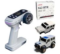 NBJIALIN LDARC 1:43 Scale Mini RC Crawler RTR RC Rock Truck 4x4 2.4GHZ Hobby Grade Remote Control Car Model Vehicle RC Buggy, Comes with a DIY Replaceable Body Shell (silver)