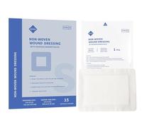 NBLEISHI Sterile Non-Woven Wound Dressing, 6" x 8", Extra Large Cover with Self Adhesive Gauze Pads, Breathable and Highly Absorbent, Non-Stick, Latex Free, Pack of 15