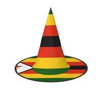 NBMghn 1 PC Halloween Hat Witches Decor â€“ Flag of Zimbabwe Print Party Witch Costume Cosplay, Role Play Festival Carnival Headband