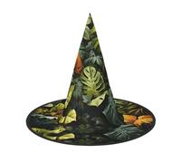 NBMghn 1 PC Halloween Hat Witches Decor â€“ Tropical Rainforest Palm Leaves Print Party Witch Costume Cosplay, Role Play Festival Carnival Headband