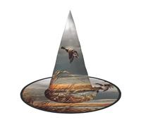 NBMghn 1 PC Halloween Hat Witches Decor - Hunting Flying Wild Ducks Print Party Witch Costume Cosplay, Role Play Festival Carnival Headband