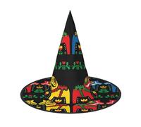 NBMghn 3 PCS Halloween Hat Witches Decor - Runner Swedish Dala Horse Folk Print Party Witch Costume Cosplay, Role Play Festival Carnival Headband