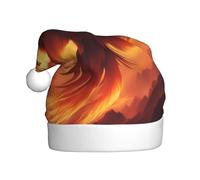 NBMghn beautiful phoenix Print Christmas Hat for Adults – Unisex Santa Hat, Xmas New Year Santa Favors Hats, Holiday Headwear