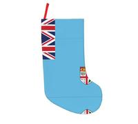 NBMghn Fiji Flag Printed 18in Christmas Stockings – Large Holiday Hanging Decor for Fireplace, Xmas Tree, Home & Office