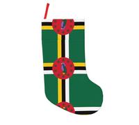 NBMghn Flag of the Commonwealth of Dominica Printed 18in Christmas Stockings â€“ Large Holiday Hanging Decor for Fireplace, Xmas Tree, Home & Office