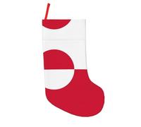 NBMghn Greenland flag Printed 18in Christmas Stockings – Large Holiday Hanging Decor for Fireplace, Xmas Tree, Home & Office