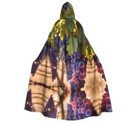 NBMghn Halloween Hooded Cloak Costume Cape - Desert Grapes Print Cosplay Robe for Parties, Carnivals, and Comic Exhibitions