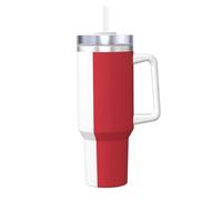 NBMghn Italian Flag Print 40OZ Ice Bully with Handle Straw - Vacuum Insulated Stainless Steel Tumbler for Gym, Cafe, Office, Car