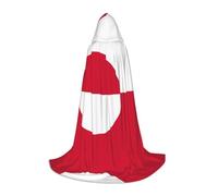 NBMghn L Halloween Hooded Cape – Unisex Adult Greenland flag Print Costume Cape – Perfect for Cosplay, Party, Carnival