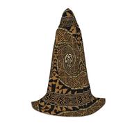 NBMghn L Halloween Hooded Cape â€“ Unisex Adult Hawaiian Tapa Honu Turtle Print Costume Cape â€“ Perfect for Cosplay, Party, Carnival