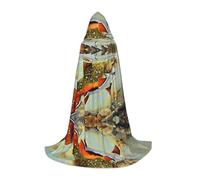 NBMghn M Halloween Hooded Cape â€“ Unisex Adult Brook Trout Fly Fishing Print Costume Cape â€“ Perfect for Cosplay, Party, Carnival