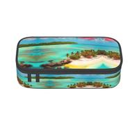 NBMghn Pencil Case with Caribbean Scenery Full-Print Design â€“ Multi-Purpose Pen Organizer, Stationery Bag, Makeup Cosmetic Pouch