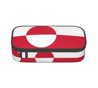 NBMghn Pencil Case with Greenland Flag Full-Print Design – Multi-Purpose Pen Organizer, Stationery Bag, Makeup Cosmetic Pouch